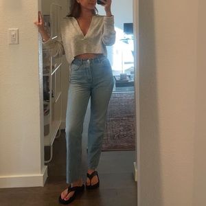 Reformation Cynthia High Rise Straight Cropped Jeans